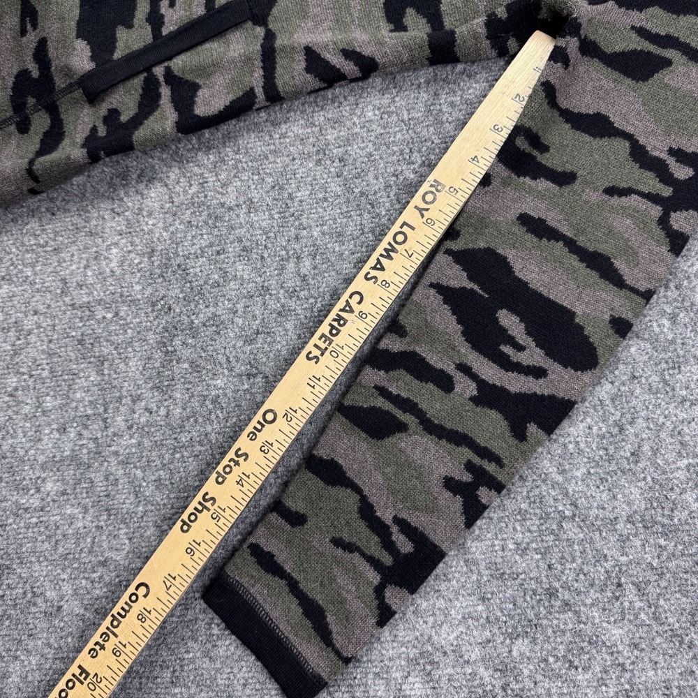 Cynthia Rowley Active Camo Zip Up Jacket Longline Knit Cardigan Green Size M - Picture 5 of 6